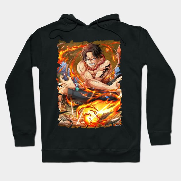 PORTGAS D ACE ANIME MERCHANDISE Hoodie by graficklisensick666